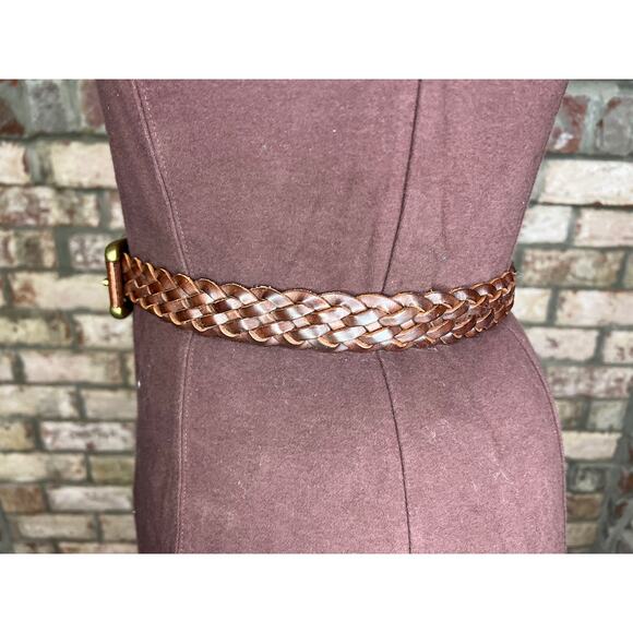 Split leather belt brown size large - Picture 9 of 10